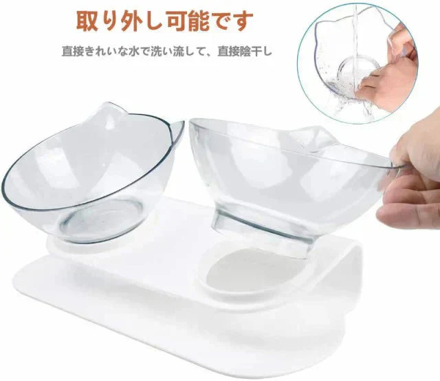 ペットボウル 猫 フードボウル 猫 えさ 皿 猫 食器 おしゃれ 小型犬用 食器 ダイニング フードボール ペット食器 餌台 ペットボウル ペットトレー トレー 犬用 w443B(グレー)