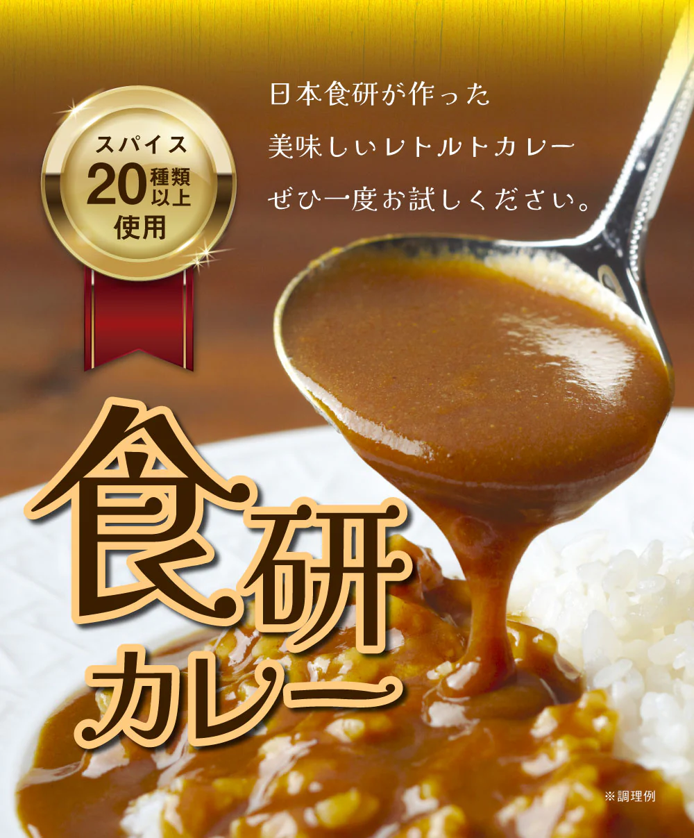 食研カレー 4食 (200g×4) 日本食研 中辛 送料無料 レトルトカレー 非常用 防災 備蓄 フード