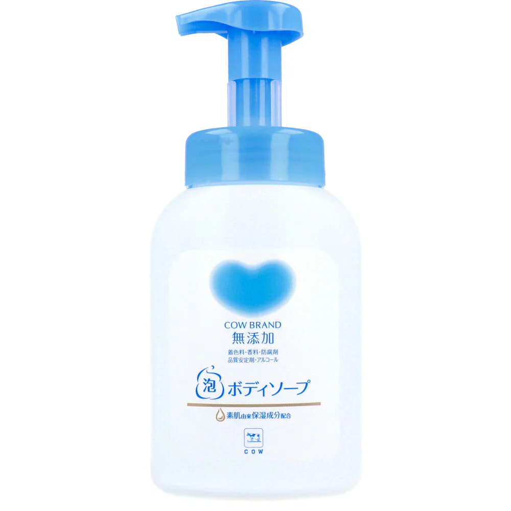 牛乳石鹸 カウブランド 無添加 泡のボディソープ ポンプ付 本体 500mL X5本