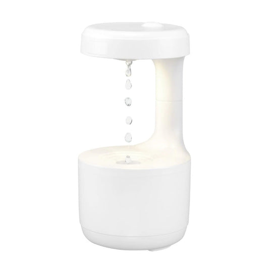 グリーンハウス 【GH-UMAA-WH】 水滴がのぼるUSB加湿器 超音波 空焚き防止 ミスト 反重力 流水 お手入れ簡単 パソコン 家電