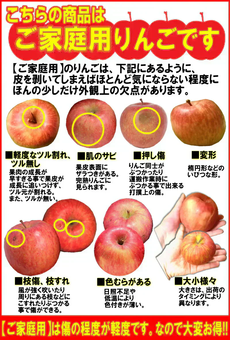 青森県産 りんご サンふじ 2kg箱 家庭用 ★サンふじ 家 2kg 箱