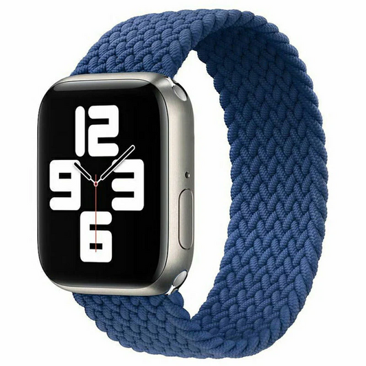 apple ブルー 42-45mm watch用ベルト 1本 弾力ナイロン 編み アップルウォッチバンド 伸縮 ループ スポーツ ビジネス 学生 iWatch おしゃれ 男女兼用series7 6 5 4 3 2 1 SE