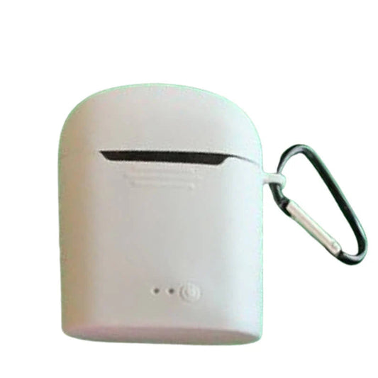 tws i7 ホワイト シリコンケース ワイヤレスイヤホン用シリコンカバー 5色バリエーション フック付き