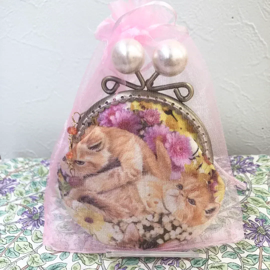 こねこ がま口 小銭入れ 猫 ネコ ねこ　ネコ雑貨　財布　ガマ口