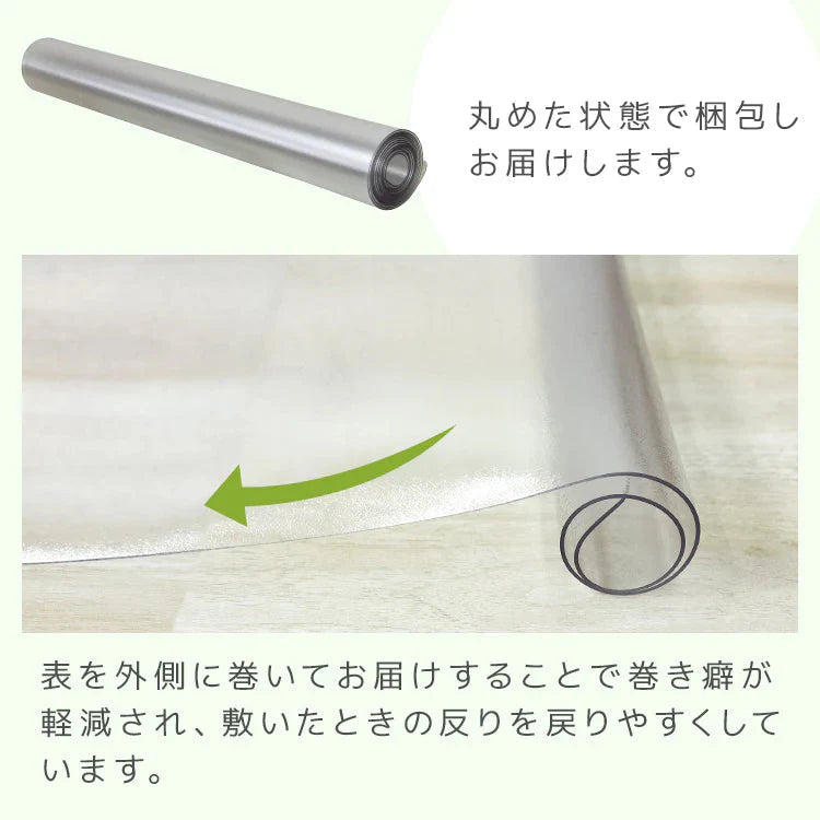 【120×90㎝】チェアマット 透明 おしゃれ 120×90cm 凸型 厚1.5mm 大判 クリア マット 拭ける 床保護マット PVC 抗菌 防臭 床 傷防止マット 撥水 クリアチェアマット 長方形 デスク下マット イス 椅子 チェア キッチンマット デスクマット