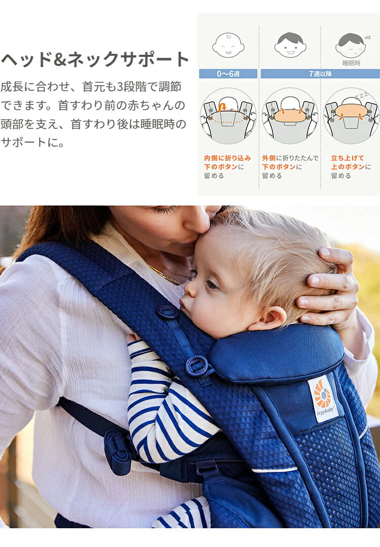 エルゴベビー オムニ ブリーズ Breeze 抱き方 4way 新作 エルゴ 抱っこ紐 抱っこひも だっこひも【正規代理店】 【2年間保証付】