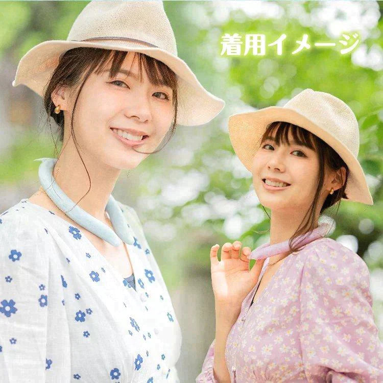 ＜在庫切れ＞【在庫処分】 28℃大人用Lサイズ水色 爽快リング ネッククーラー アイス ネック アイス 冷感 リング ひんやり PCM クール 熱中症対策 冷感 ny518