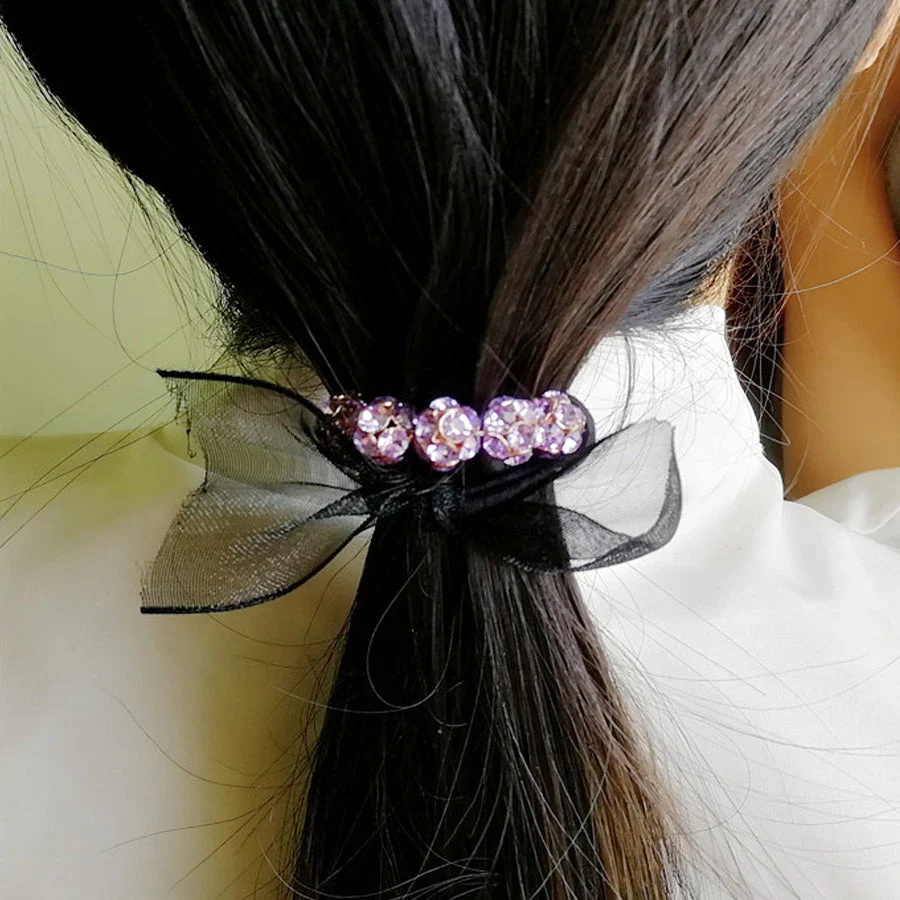 (キャメル)ヘアゴム 髪留め おしゃれ ヘアアクセサリー エレガント シンプル フェミニン ブラック 日常使い
