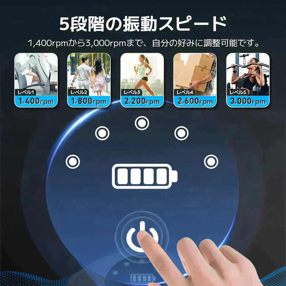 メーカー1年保証 ハンディマッサージャー 静音設計 マッサージ 耐圧力 癒し マッサージ機 持ち運び便利 筋肉痛 リラクゼーション 背中ほぐし 実用的 リラックス SAMD02GY