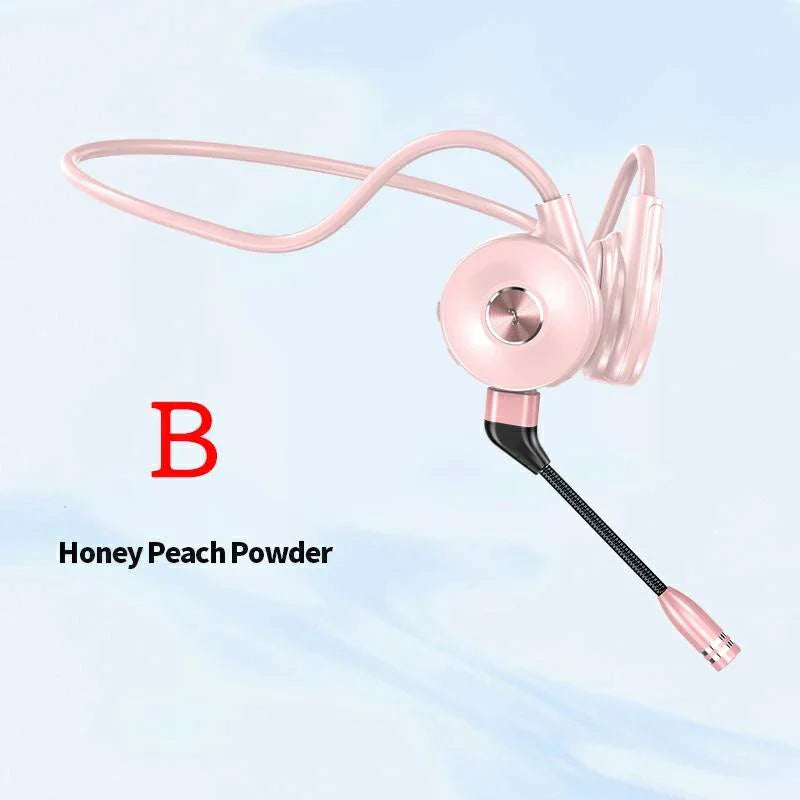 骨伝導イヤホン ワイヤレス ヘッドホン テレワーク 在宅ワークに最適 最強ノイズ キャンセリング マイク 運転中の通話でもきちんと相手に届きます w254C(ブラック)