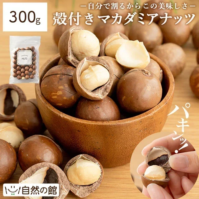 殻付きマカダミアナッツ 300g 送料無料【ご新規さん限定商品】