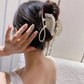 (ゴールド)ヘアクリップ ゆらゆらチェーン付き 髪留め 髪飾り 扇子 ヘアアクセサリー オシャレ上品 パーティー飾り