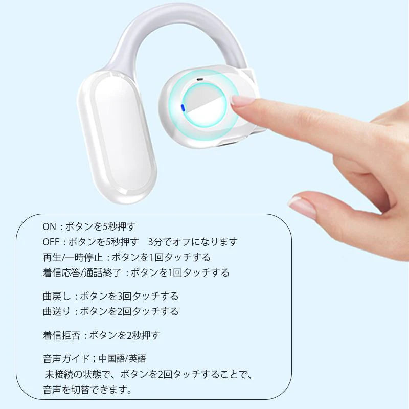 ワイヤレスイヤホン Bluetooth 5.3 ブルートゥースヘッドホン ヘッドセット 軽量 高音質 耳を塞がないイヤホン 防水 防汗 右耳 s072D(ベージュ)