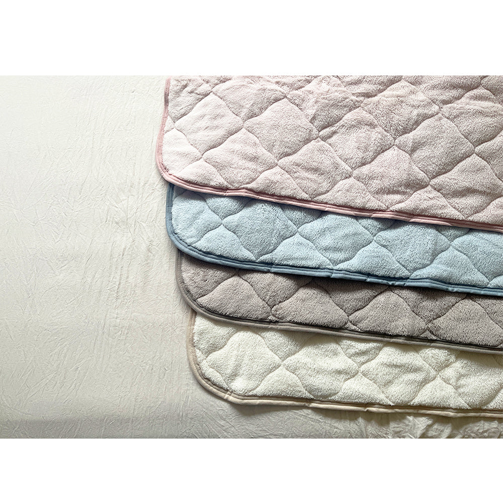 敷きパッド ブルー あったか シングル 秋 冬 ボア 100×205 洗える 暖か あたたか ふわふわ