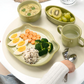 ストウブ ベビー＆キッズ テーブルウェアセット グリーン| STAUB 赤ちゃん用 食器 皿  マグ セラミック  子ども用 食器セット ギフト お祝い 出産祝い 陶器 食器 動物 どうぶつ デザイン プレート