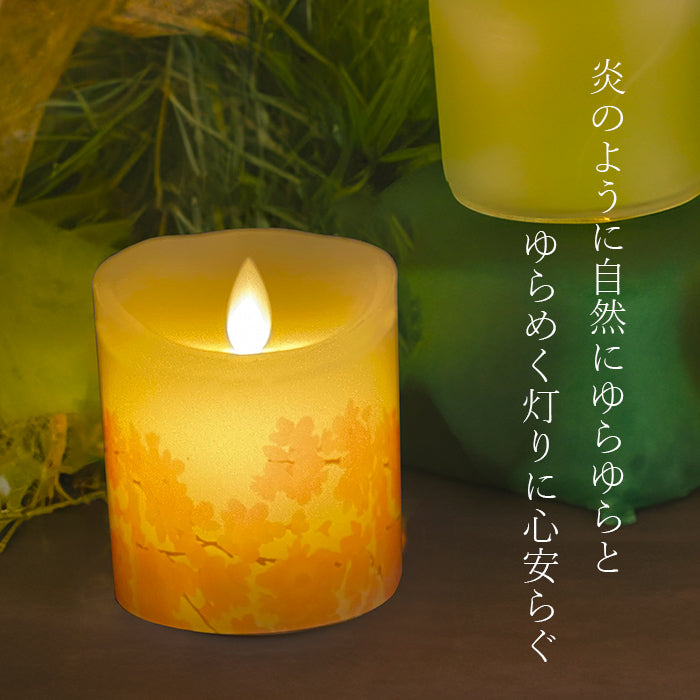 【単品/蓮】led ろうそく 仏壇用 仏具 ゆらぎ 火を使わないろうそく 安全 電気ろうそく 電池式 / LEDろうそく ゆらめき