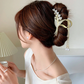 (A)ヘアクリップ  髪留め 髪飾り バレッタ フラワー 蝶ヘアアクセサリー オシャレ上品　パーティー飾り ゆらゆらチェーン付き