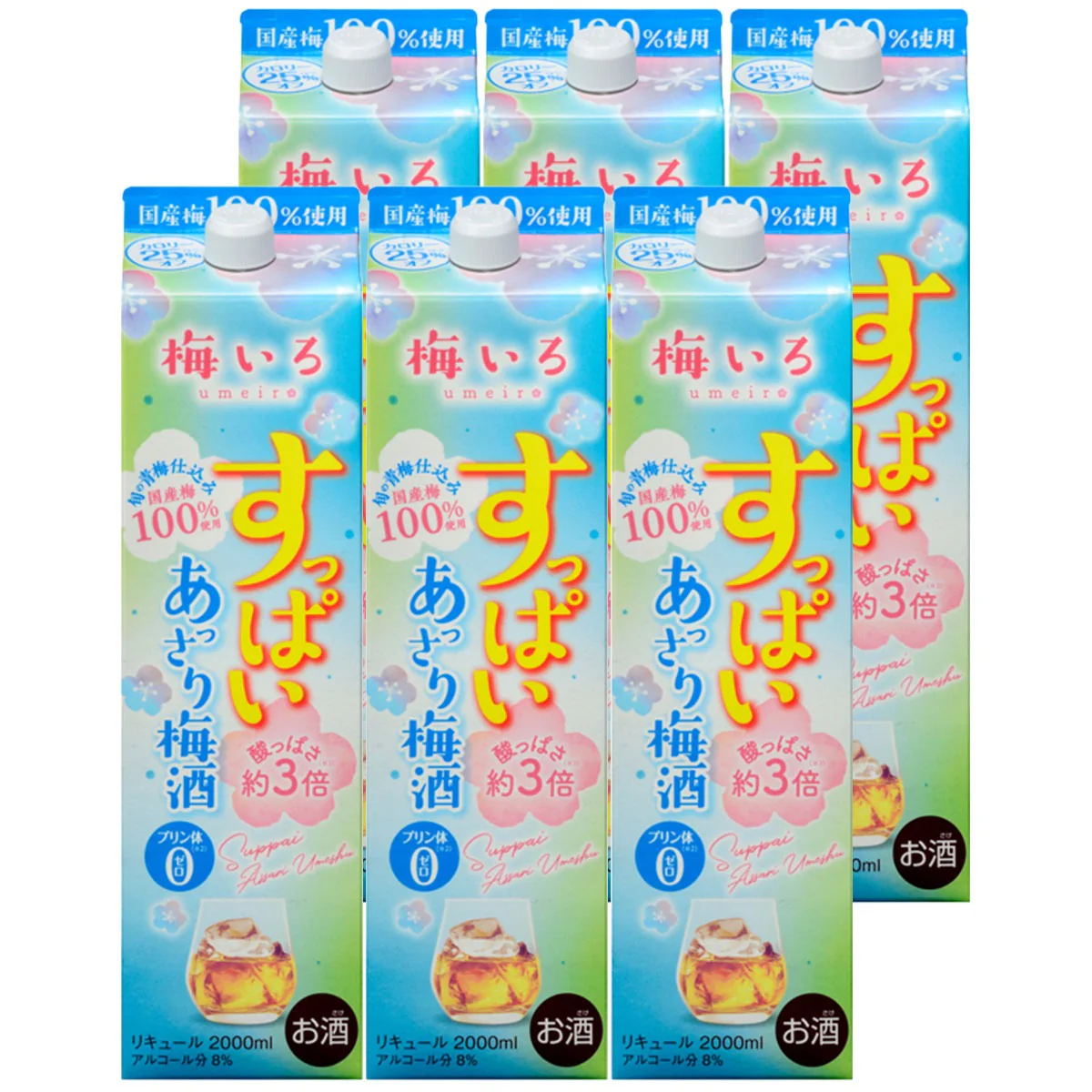 合同酒精 すっぱい あっさり梅酒 2000ml 2L×6本【北海道・東北・四国・九州・沖縄県は必ず送料がかかります】