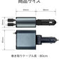 【移動中も電池切れの心配なし！】シガーソケット 延長 充電器 巻き取り リール式 4in1 車 USB Type-C Lightning 急速充電 4ポート カーチャージャー 4台同時に充電 iPhone 15 14 巻き取り式 12V車 24V車 Apple Android USBポート付 リールタイプ 後部座席 車載充電器 電圧計