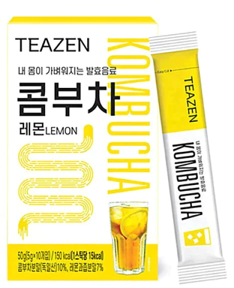 TEAZEN  KOMBUCHA　２０包　箱なし　ティーゼン コンブチャ　（ピーチ１０包、ベリー６包、レモン２包、柚子２包）正規輸入品 韓国 BTS ジョンググ 乳酸菌  健康食品