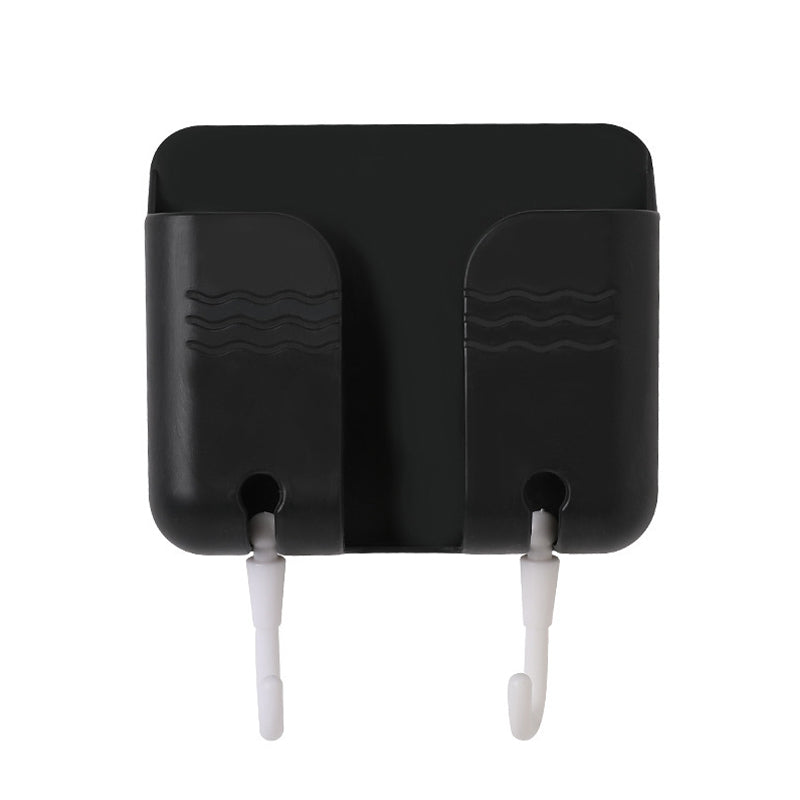 壁掛け 収納 スマホスタンド リモコンスタンド 黄色1個 携帯 ホルダー 充電コード穴あり フック付き テープ付 便利 小物入れ ラック 家具 インテリア おしゃれ