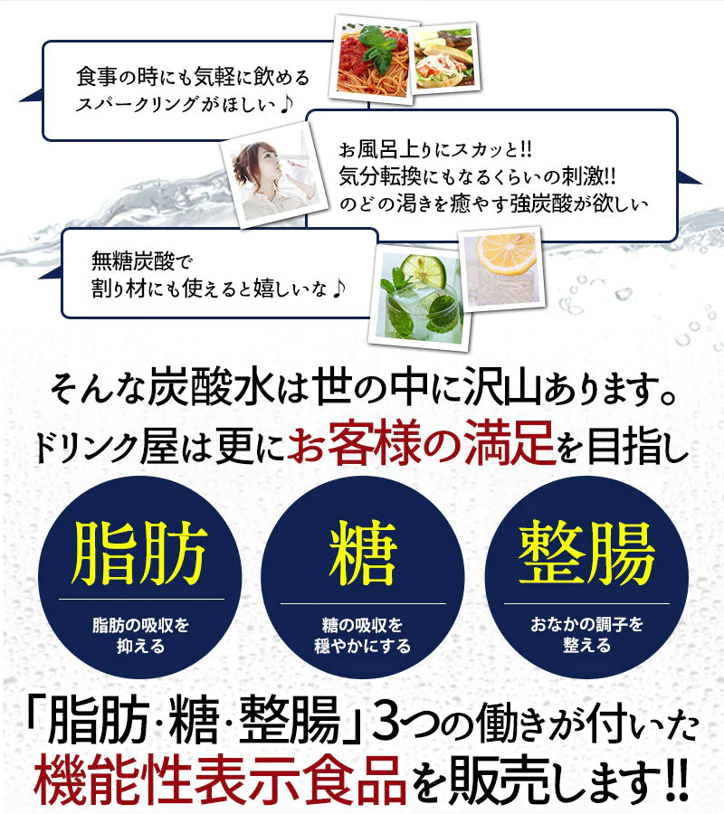 脂肪の吸収を抑える炭酸水 ぷらすの炭酸水 500mlPET×24本[脂肪 糖 整腸][機能性表示食品][賞味期限：1ヶ月以上]【1〜2営業日以内に出荷】【送料無料】強炭酸水 割材 ソーダ ダイエット