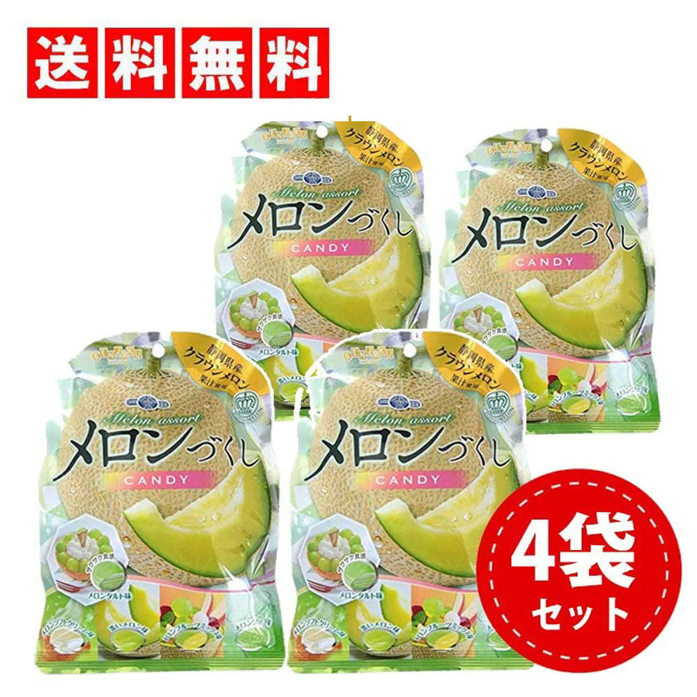 【 送料無料 】扇雀飴 メロンづくしCANDY 85g ×4袋