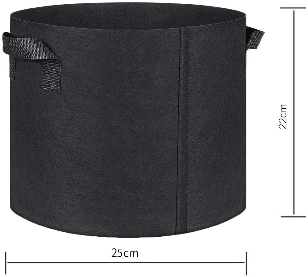 5個セット 3ガロン　プランター 布鉢 栽培袋 フェルト 不織布ポット 植え袋 ガーデン 通気性 diy 園芸 植物育成 野菜栽培 大容量(w077-1)