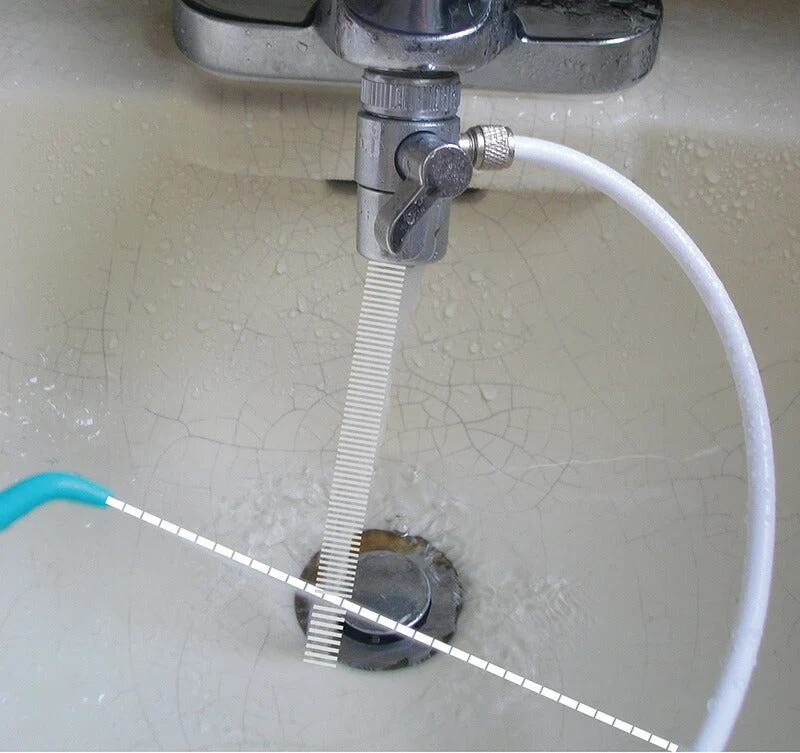 電気不要 タンクレス 口腔洗浄器 歯垢除去 口内洗浄機 ジェットウォッシャー 歯茎ケア 口臭予防 歯周病予防 取説付き / 蛇口用オーラルクリーン
