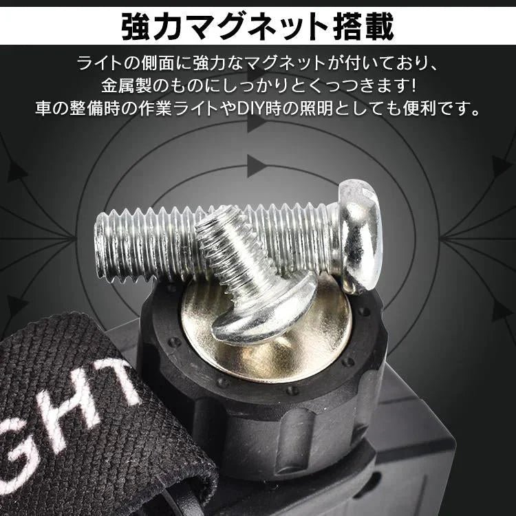 ヘッドライト 2個セット LED 軽量 USB 充電式 高輝度 ヘッドランプ IPX5 COB 防水 懐中電灯 照射 照明 釣り 登山 アウトドア キャンプ 作業灯 作業ライト 夜間 散歩 od578【防災グッズがお得】
