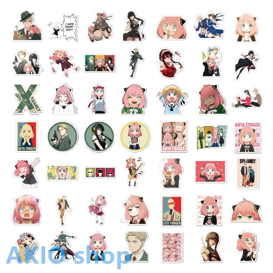 スパイファミリーシール 100枚セット ステッカー for SPY×FAMILY 防水 アニメ かっこいい かわいい おしゃれ 可愛い バイク パソコン ヘルメット s040