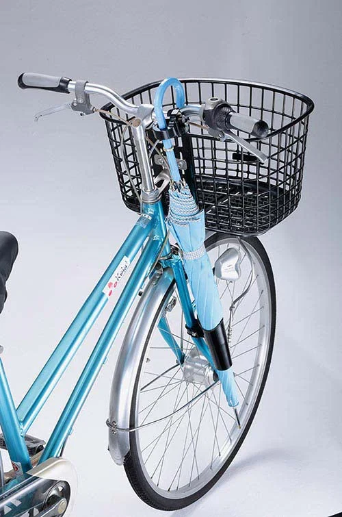 自転車 カサホルダー 傘 雨 収納 持運び 厚手 傘かけ 傘おき 電動アシスト 普通自転車 川住製作所 / NEWサイクル傘ロック