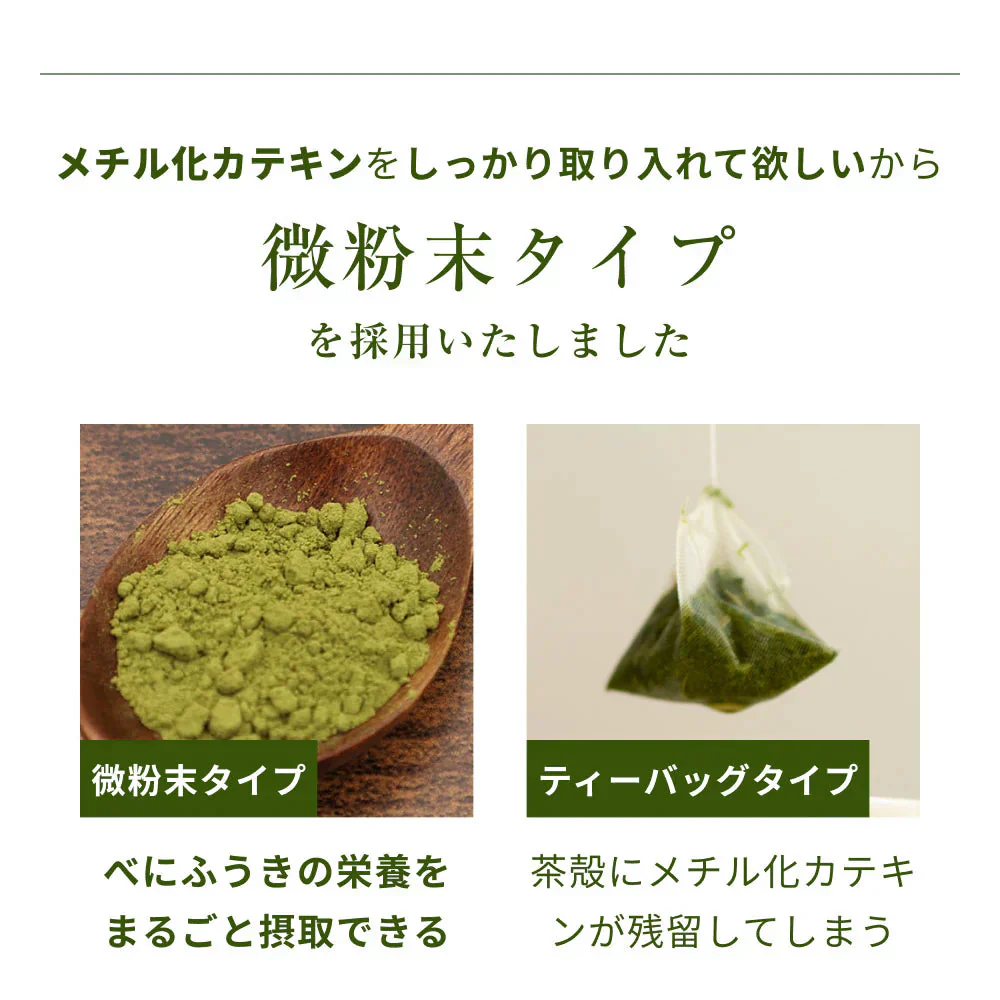 風土日和 べにふうき緑茶 粉末 高濃度 メチル化カテキン 80g べにふうき 静岡県産 農水大臣賞・日本農業賞受賞 花粉対策 花粉症 お茶