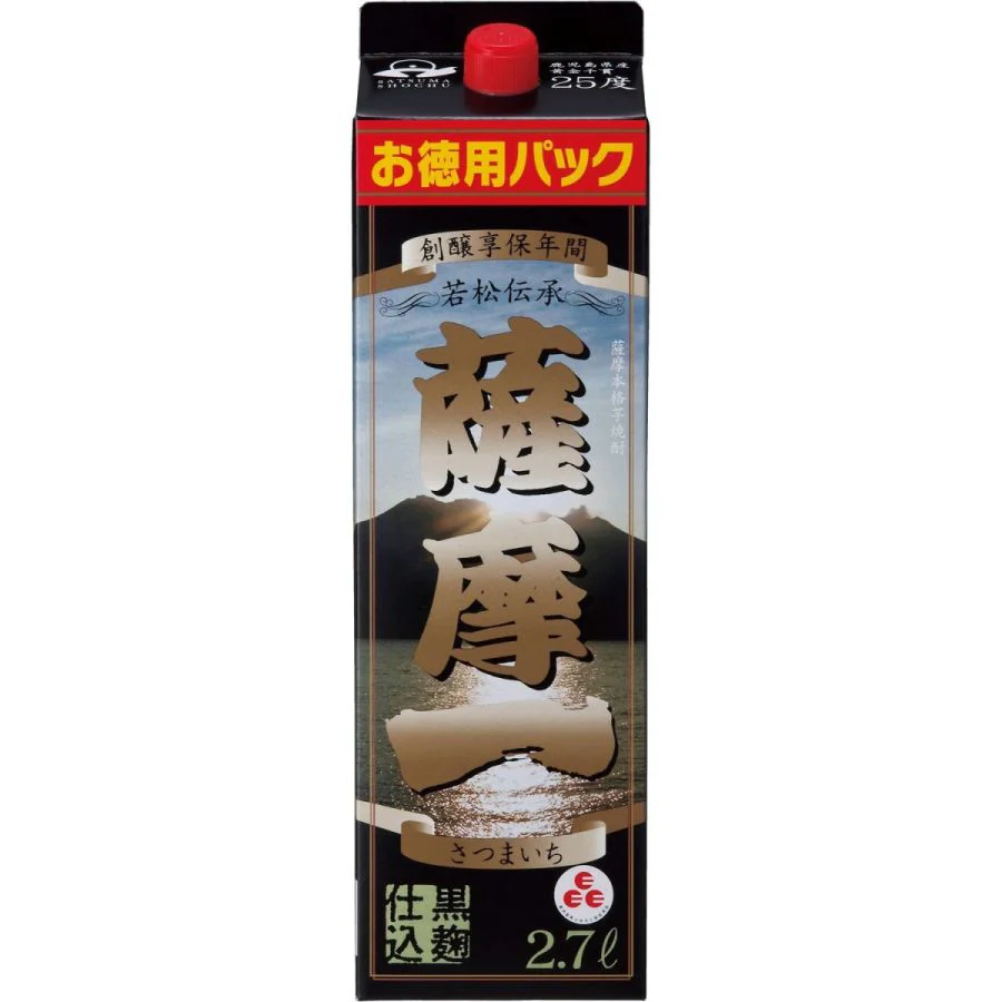 若松酒造 薩摩一 芋 25度 2700ml（2.7L）1本【ご注文は2ケース（8本）まで同梱可能です】