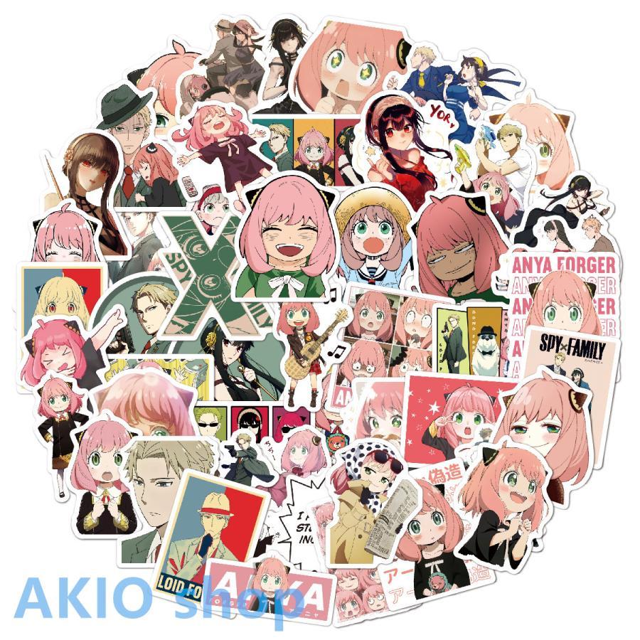 スパイファミリーシール 100枚セット ステッカー for SPY×FAMILY 防水 アニメ かっこいい かわいい おしゃれ 可愛い バイク パソコン ヘルメット s040