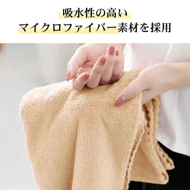 予約・10月中旬発送予定／ヘアドライタオルキャップ【ピンク  2枚セット】ヘアタオル  吸水タオル ドライタオル バスタオル ターバン 吸水速乾【カウシェファーム収穫対象商品】