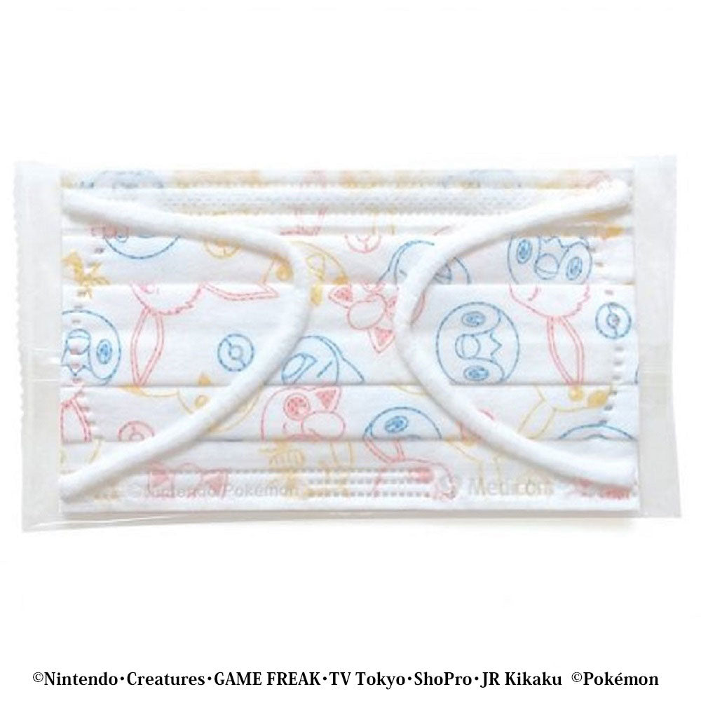 こども用3層不織布マスク メディコム ポケットモンスター 子供用サイズ 個包装 30枚入り X4箱