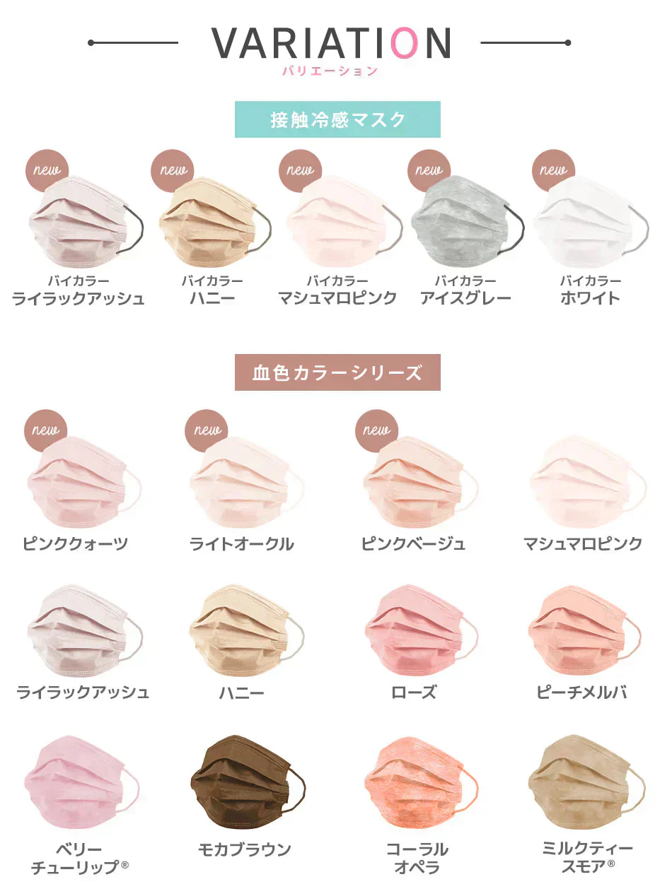【やや小さめサイズ】【ホワイト】【250枚セット】プリーツマスク 両面同色 お買い得　訳あり品　数量限定　箱潰れ　カラーマスク 　ランダムセット