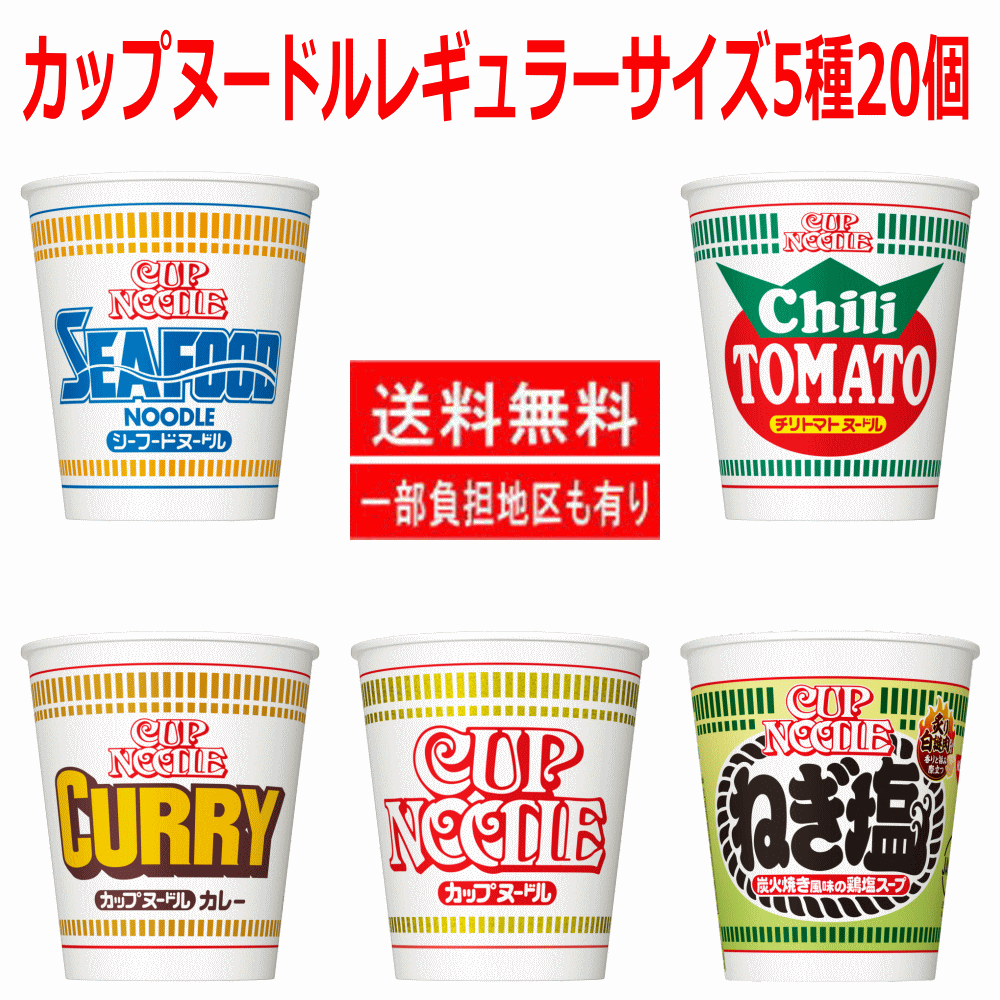 日清食品 カップヌードル レギュラーサイズ 5柄 20食セット