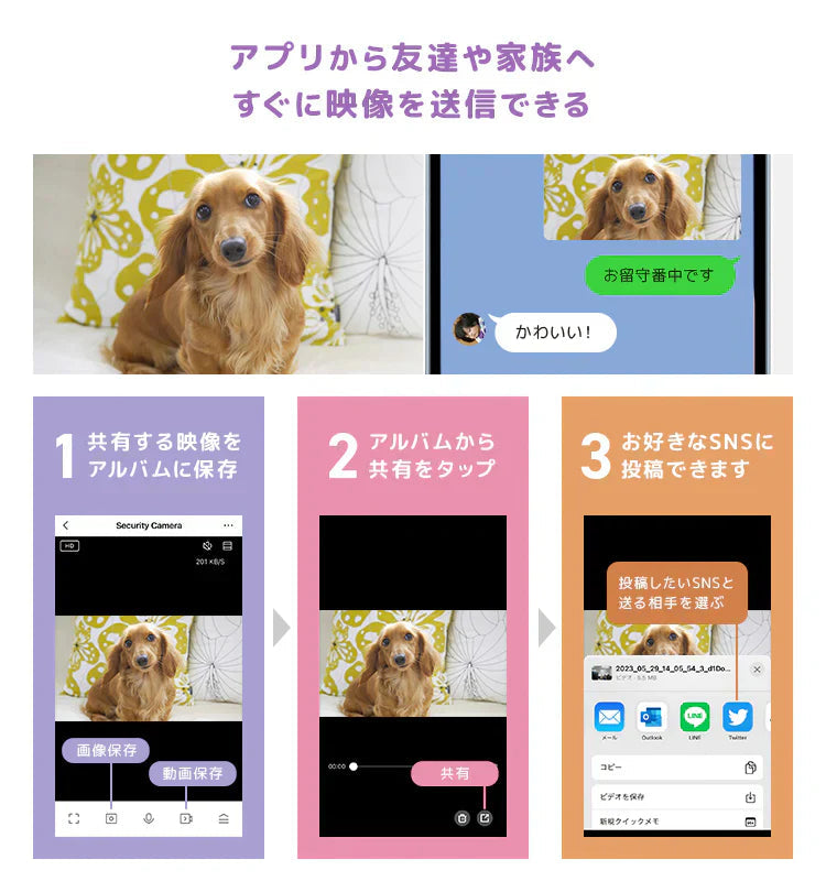 【ホワイト】見守りカメラ 防犯カメラ ペットカメラ 自動追跡 遠隔操作 双方向通話 夜間対応 マイク内蔵 暗視モード 天井設置可能 ペット カメラ 留守番 ベビーモニター ペットモニター 留守 監視カメラ ワイヤレス 家庭用 小型 遠隔 スマホ WiFi 無線 犬 猫 子供