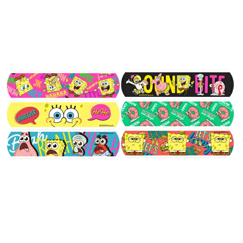 サンタン CUTEAID キャラクターばんそうこう スポンジボブ 6柄X3シート 18枚入り X8箱