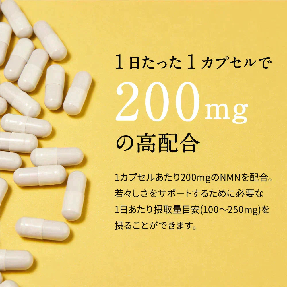 NMN 《約1ヶ月分》NMN6,000mg 純度100％ 高配合  国内製造  サプリメント ニコチンアミドモノヌクレオチド