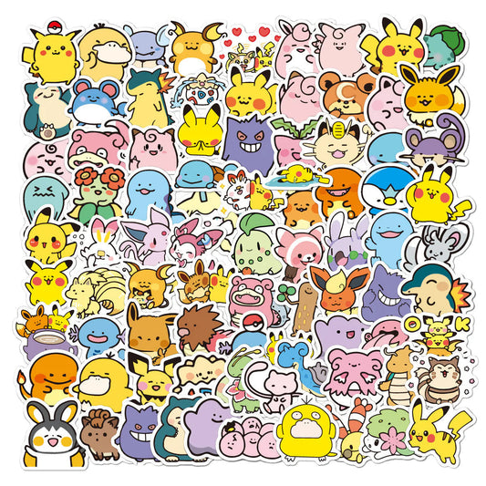 即納商品 ポケモンシール ステッカー ポケットモンスター 100枚セット かわいいアニメ for Pokemon 防水デカール 可愛い おしゃれ 漫画 DIYステッカー s063