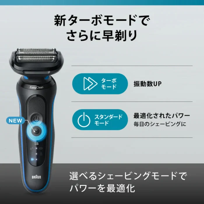 【*新品・未使用品】ブラウン 52-B7200cc ブルー 密着シリーズ5 充電式 電動シェーバー (洗浄機付きモデル) BRAUN Series 5 家電