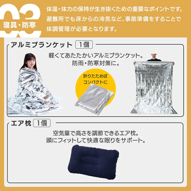 【カートアップNG】防災セット 1人用 27点 1セット
