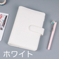 リフィル10枚付　マカロンバインダー　トレカケース　コレクトブック　手帳型トレカバインダー（ホワイト）
