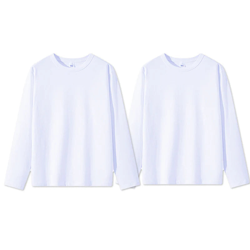 2枚セット 140cm Tシャツ長袖 白 体育 体操服 綿100％ 子供 キッズ 幼稚園 小学校 秋 春 冬 通気性 運動会 イベント 男女兼用 90 100 110 120 130 140 150 160 肌着