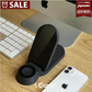 (ブラック)3in1 対応 急速 ワイヤレス充電器 折り畳み式 iPhone 充電器 Apple Watch 6 5 4 3 2 1 対応 AirPods iPhone13 iPhone12 Pro max 12 mini iPhone SE3 XR 11 8 Galaxy 充電器 Qi アップルウォッチ エアポッズ  最小  BAT174
