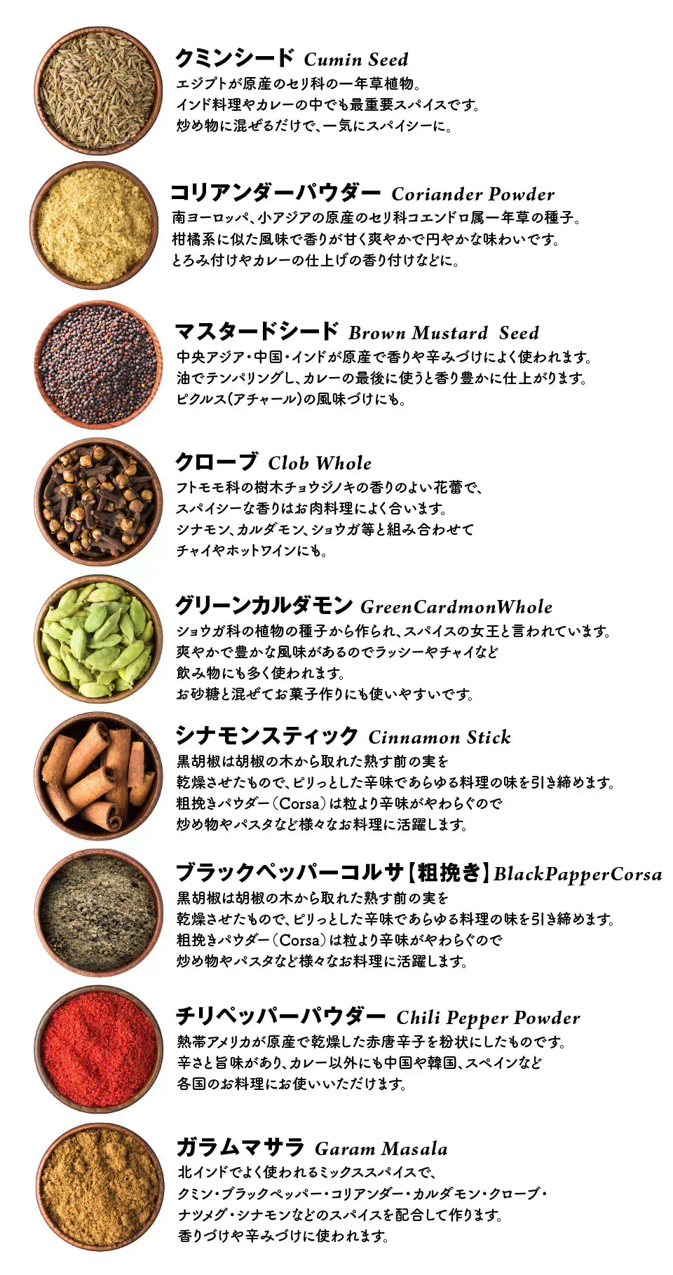 【レシピ付】 カレー 上級 スパイス 9種 セット チャック袋入 スパイスカレー 手作りカレー 送料込み  チキンカレー クミン クローブ コリアンダー マスタードシード カルダモン シナモン ブラックペッパー