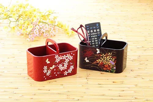 【さくら】華やかリモコンラック（山中漆器）卓上収納ケース リモコンラック 和風 卓上収納 小物収納 仕分け収納 おしゃれ ギフトプレゼント